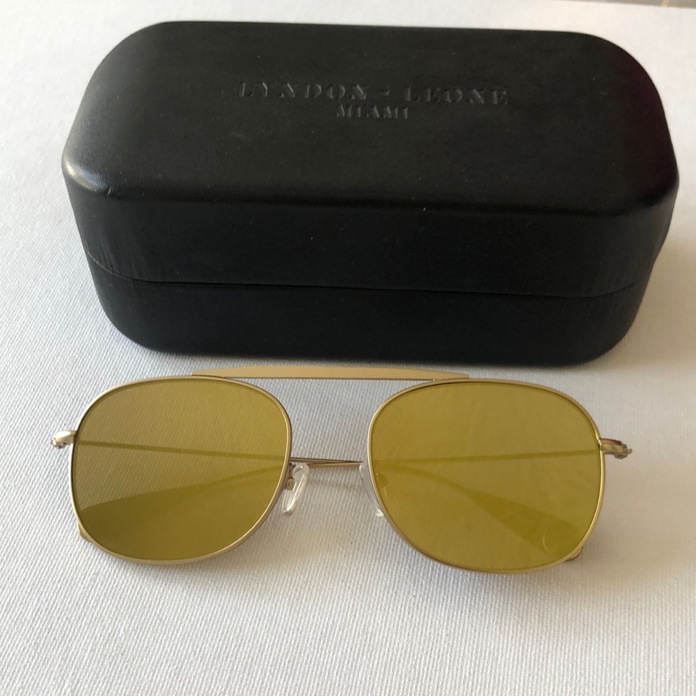 Lyndon Leone Miami Gold Frame “James”Sunglasses with gold Lenses